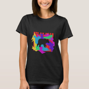 Camiseta Quebra-cabeça Mosaico de Animal Urso Polar