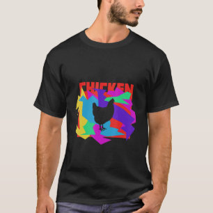 Camiseta Quebra-cabeça Mosaico de Frango Animal