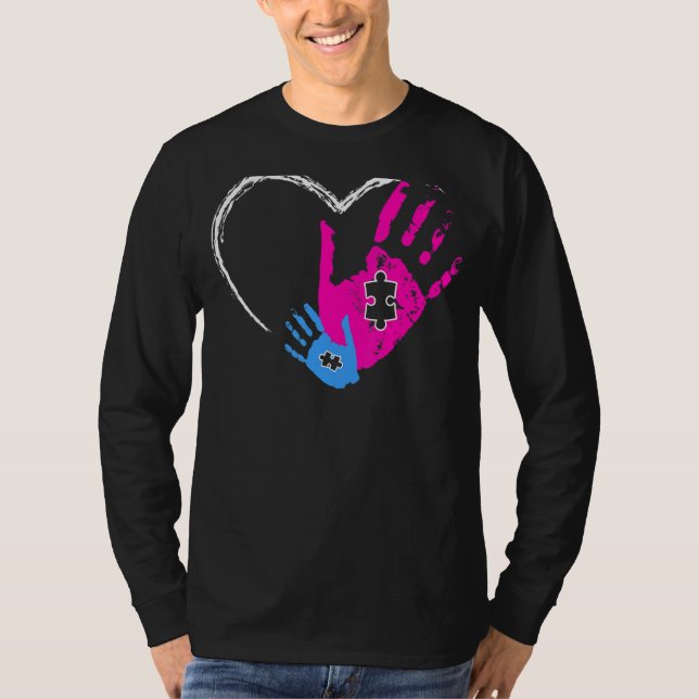 Camiseta Quebra-cabeça Parte Autismo Dia da Consciência Dia (Frente)