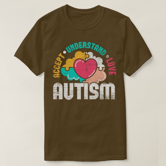 Camiseta Quebra-cabeça Piece Autismo Suporta Consciência do (Frente do Design)