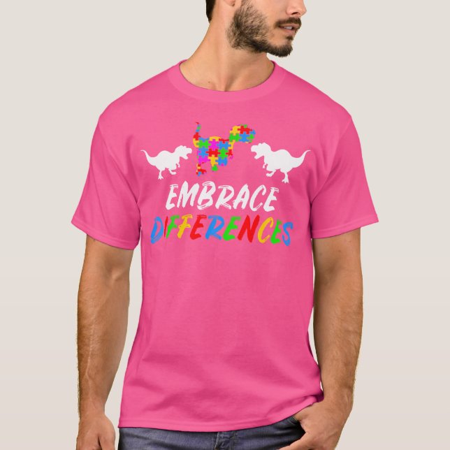 Camiseta Quebra-cabeça Piece Gift Kids Dino Trex (Frente)