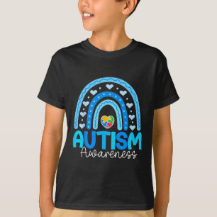 Camiseta Quebra-cabeça Rainbow Em Abril Vestimos Autismo Az