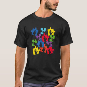 Camiseta Quebra-cabeça, Seja gentil com o Autismo Atenção a