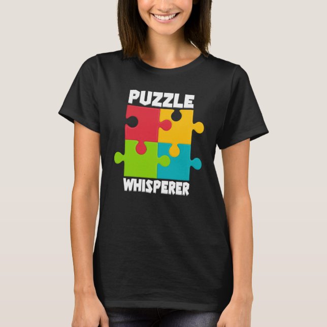 Camiseta Quebra-cabeça Soltando Quebra-cabeça Palavra Cruza (Frente)