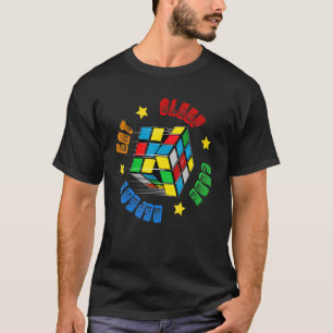 Camiseta Quebra-cabeça Speed Cuber Cubing Magia do Cubo Men