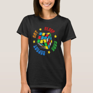 Camiseta Quebra-cabeça Speed Cuber Cubing Magia do Cubo Men