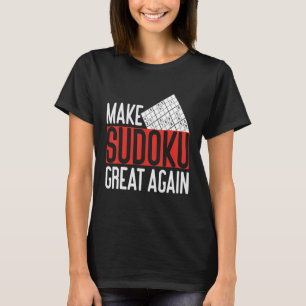 Camiseta Quebra-cabeça Sudoku Sudoku resolução de Sudoku gr