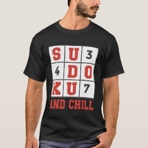 Camiseta Quebra-cabeça Sudoku Sudoku Resolvendo Sudoku gra