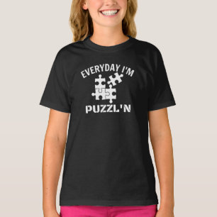 Camiseta Quebra-cabeça todos os dias sou Puzzl n T-Shirt