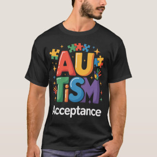 Camiseta Quebra-cabeças de Aceitação e Conscientização do A