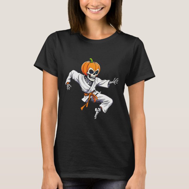 Camiseta Quebra-Cabras O Kata Halloween Da Diversão Morta S (Frente)