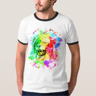 Camiseta Quebra Colorida De Aquarela - Leão De Judah