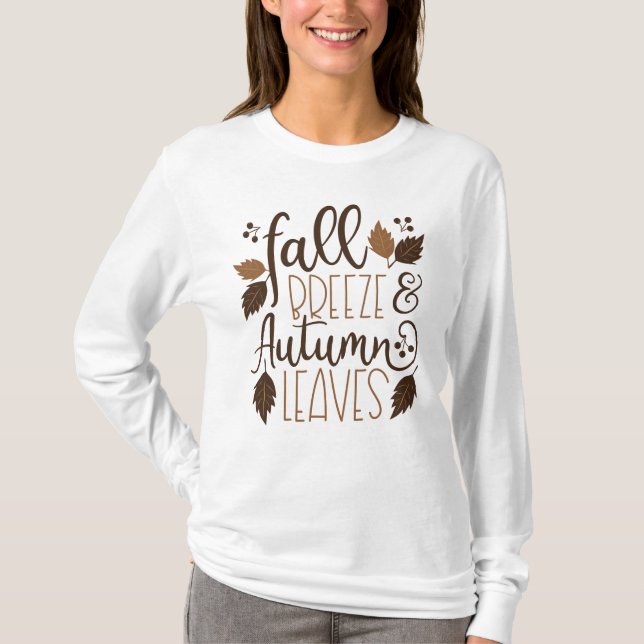 Camiseta Quebra das Folhas do outono (Frente)