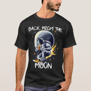 Camiseta Quebra de Café Astronauta em um Meteoro