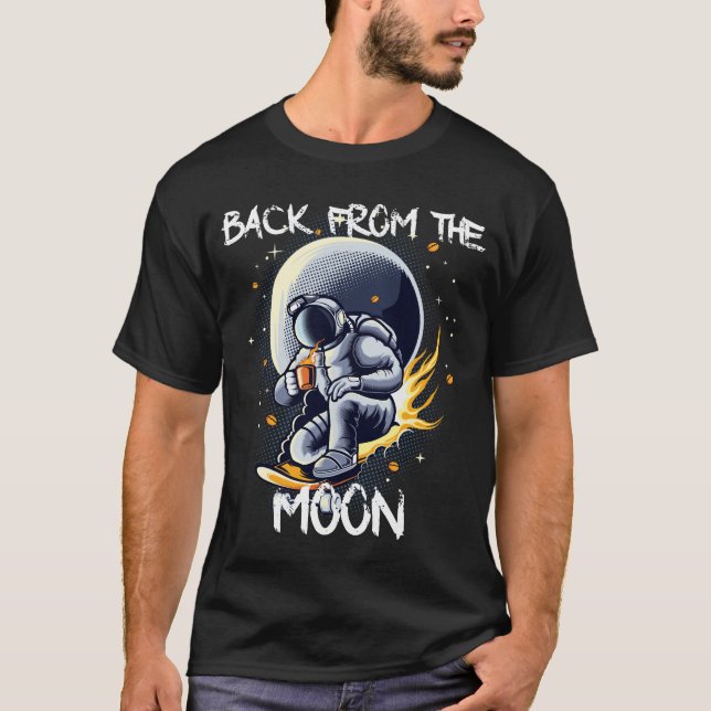 Camiseta Quebra de Café Astronauta em um Meteoro (Frente)