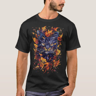 Camiseta Quebra de outono de Gato Cinto