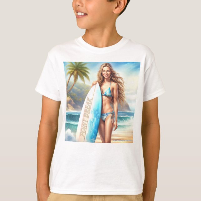 Camiseta Quebra de Ponto de Ação de Rapariga (Frente)