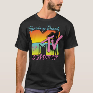 Camiseta Quebra de primavera do Logotipo Clássico da MTV 8