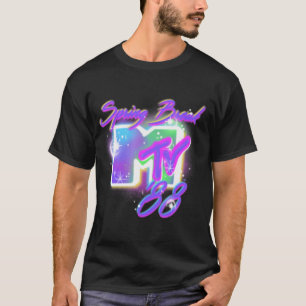 Camiseta Quebra de primavera do Mtv '88 Texto escovado com