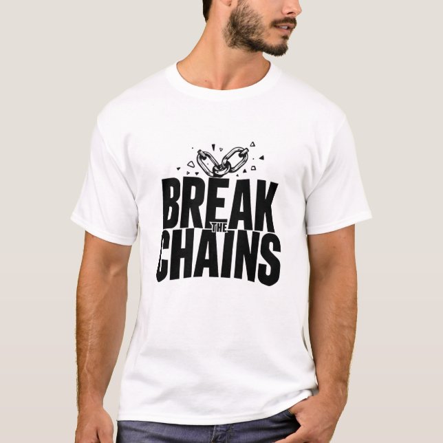 Camiseta Quebra de T-Shirt das Cadeias (Frente)