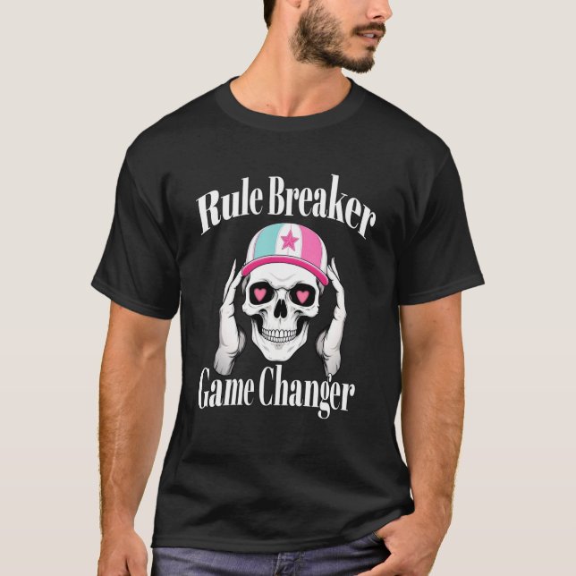 Camiseta Quebra-Regras, Caça-Jogo T-Shirt Legal (Frente)