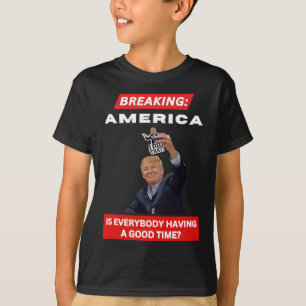 Camiseta Quebrando As Mãos Anti-Tarifas Americanas De 2025