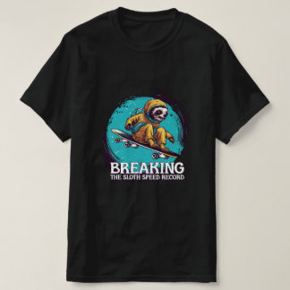 Camiseta quebrando o recorde de velocidade da preguiça