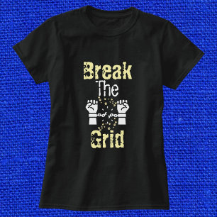 Camiseta Quebre A Grade Com A Pata De Cat Preta Personaliza