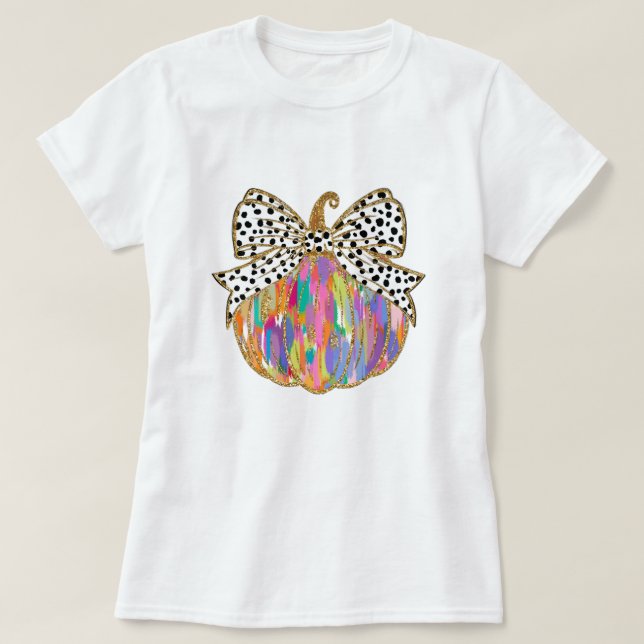 Camiseta Queda Arco de abóbora (Frente do Design)