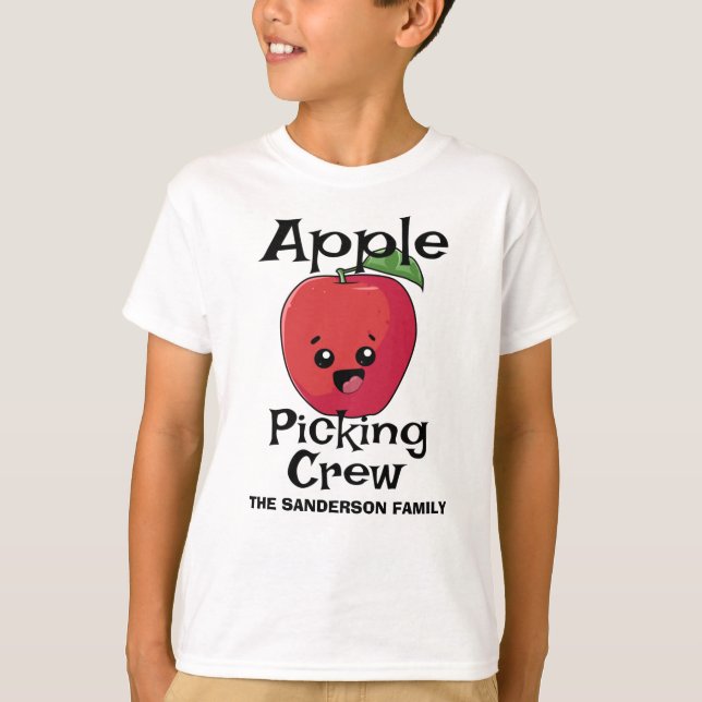 Camiseta Queda Autumn Correspondente à Família Apple Pictin (Frente)