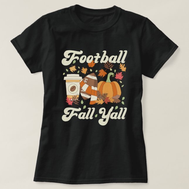 Camiseta Queda de Futebol Y'all Café Pumpkin Queda (Frente do Design)