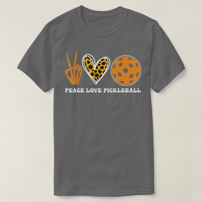 Camiseta Queda do futebol de picleball e outono de Hallowee (Frente do Design)