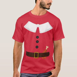 Camiseta Queda do outono Peregrino Turquia Perna Perna Feli