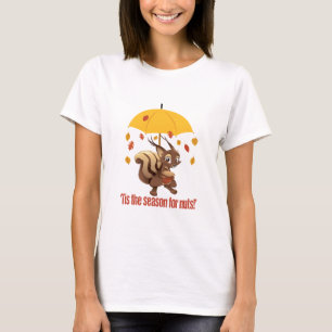 Camiseta Queda do outono - Tis que a estação para os louc