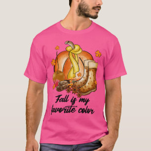 Camiseta Queda é minha cor favorita, mulheres do outono