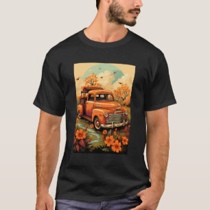 Camiseta Queda Entrega de Caminhão Laranja Colheita de outo