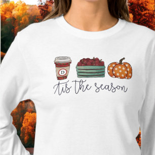 Camiseta Queda Esta é a época das maçãs de café personaliza