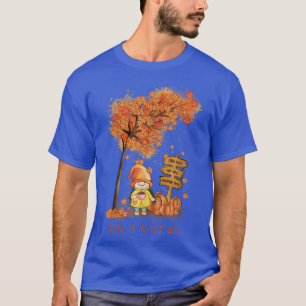 Camiseta Queda está no Gnomo do Jardim do Ar do outono e Fo