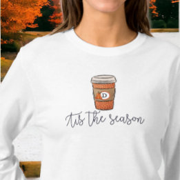 Camiseta Queda Este é o café monograma da estação