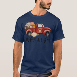 Camiseta Queda Feliz Caminhão Pumpkin Bonito de outono H