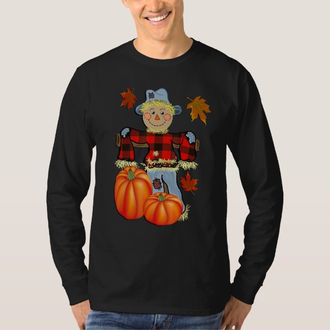 Camiseta Queda Feliz Espantalho no outono (Frente)