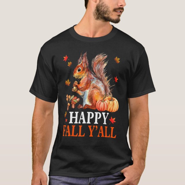 Camiseta Queda Feliz, Queda, Queda de Esquilo, Arranjo de C (Frente)