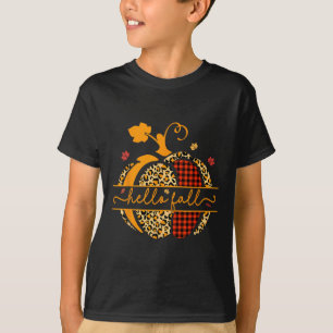 Camiseta Queda Feliz Queda Vocês Todos Autumn Pumpkin Leopa