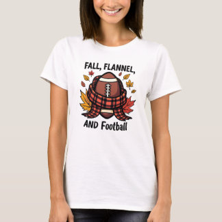 Camiseta Queda, Flannel e futebol - Esportes de outono