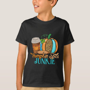 Camiseta Queda Leopard Pumpkin Spice Junkie Café Amantes