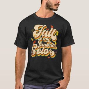 Camiseta Queda Meu Retro De Cor Favorito Sai Do Outono