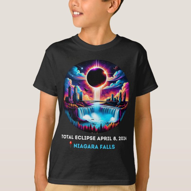 Camiseta Queda New York Ny Total Eclipse Solar abril 81 (Frente)