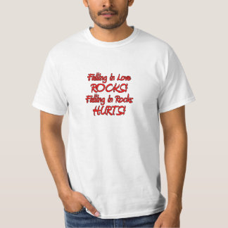 Camiseta queda no amor & nas rochas