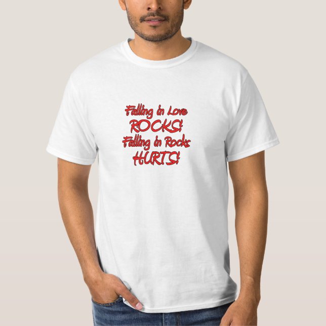 Camiseta queda no amor & nas rochas (Frente)