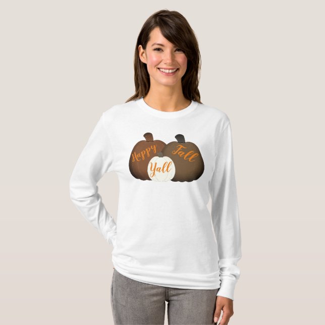 Camiseta Queda/outono/Abóbora/Abóbora (Frente Completa)